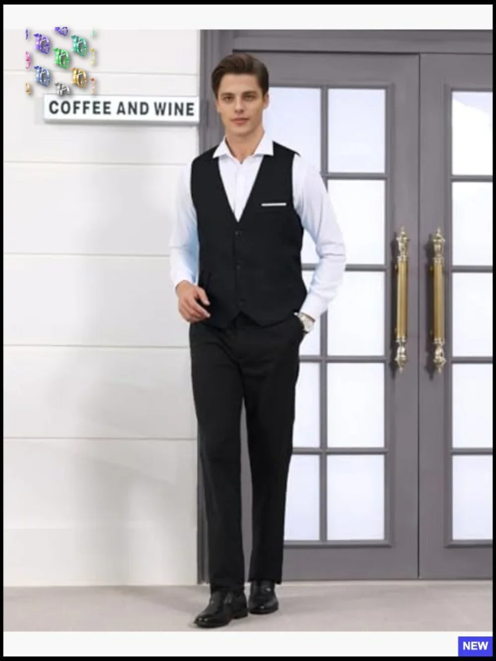 Slim Fit Sleeveless Vest Formal Business Tuxedo Waistcoat Classic Elegant